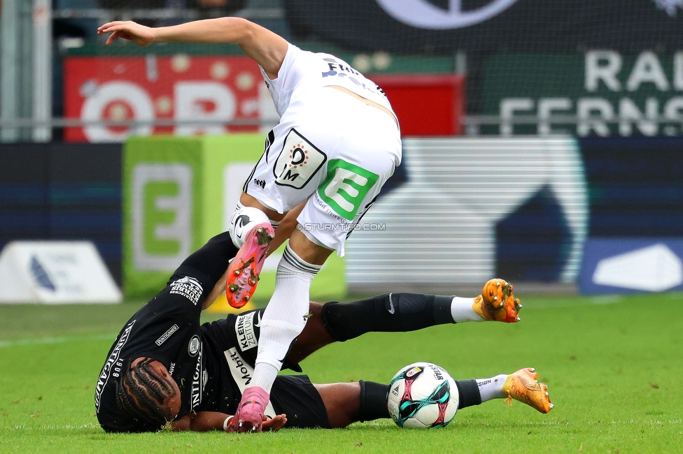 Sturm Graz - Hartberg
Oesterreichische Fussball Bundesliga,8. Runde, SK Sturm Graz - TSV Hartberg, Stadion Liebenau Graz, 28.09.2025. 

Foto zeigt Emanuel Aiwu (Sturm)
