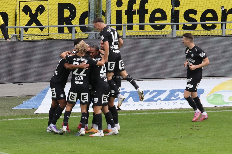 Sturm Graz - Hartberg
Oesterreichische Fussball Bundesliga,8. Runde, SK Sturm Graz - TSV Hartberg, Stadion Liebenau Graz, 28.09.2025. 

Foto zeigt die Mannschaft von Sturm
Schlüsselwörter: torjubel