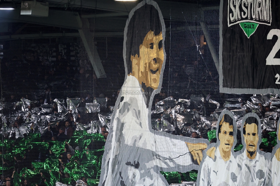 Sturm Graz - Rangers
UEFA Europa League Gruppenphase 2. Spieltag, SK Sturm Graz - Glasgow Rangers, Stadion Liebenau Graz, 02.10.2025. 

Foto zeigt Fans von Sturm mit einer Choreografie
