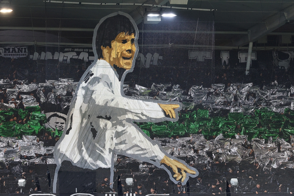 Sturm Graz - Rangers
UEFA Europa League - 2. Runde, SK Sturm Graz - FC Glasgow Rangers, Stadion Liebenau Graz, 02.10.2025. 

Foto zeigt Fans von Sturm mit einer Choreografie
