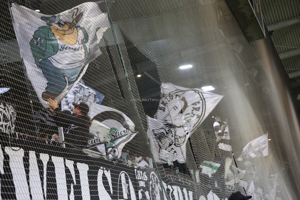 Sturm Graz - Rangers
UEFA Europa League Gruppenphase 2. Spieltag, SK Sturm Graz - Glasgow Rangers, Stadion Liebenau Graz, 02.10.2025. 

Foto zeigt Fans von Sturm
Schlüsselwörter: jewels