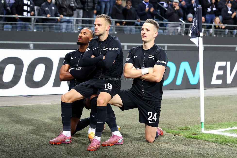 Sturm Graz - Rangers
UEFA Europa League - 2. Runde, SK Sturm Graz - FC Glasgow Rangers, Stadion Liebenau Graz, 02.10.2025. 

Foto zeigt Tomi Horvat (Sturm)
