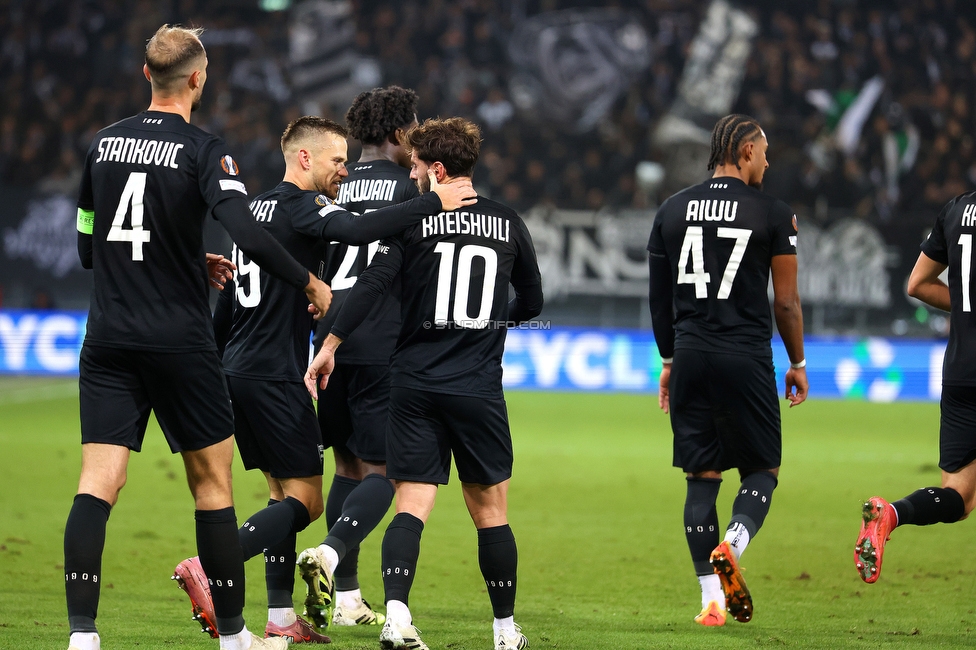 Sturm Graz - Rangers
UEFA Europa League - 2. Runde, SK Sturm Graz - FC Glasgow Rangers, Stadion Liebenau Graz, 02.10.2025. 

Foto zeigt Otar Kiteishvili (Sturm)
