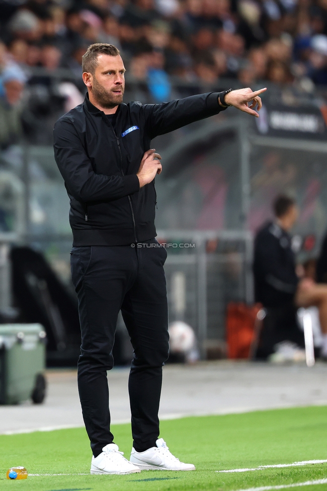 Sturm Graz - Rangers
UEFA Europa League Gruppenphase 2. Spieltag, SK Sturm Graz - Glasgow Rangers, Stadion Liebenau Graz, 02.10.2025. 

Foto zeigt Juergen Saeumel (Cheftrainer Sturm)
