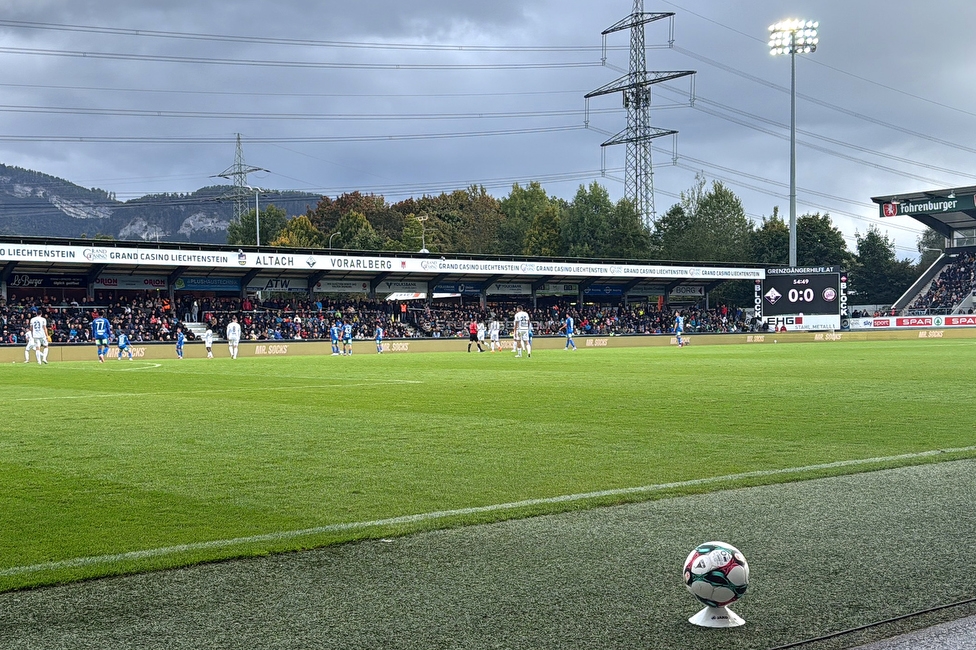 Altach - Sturm Graz
Oesterreichische Fussball Bundesliga, 9. Runde, SC Rheindorf Altach - SK Sturm Graz, Stadion Schnabelholz Altach, 05.10.2025. 

Foto zeigt eine Innenansicht im Stadion Schnabelholz
