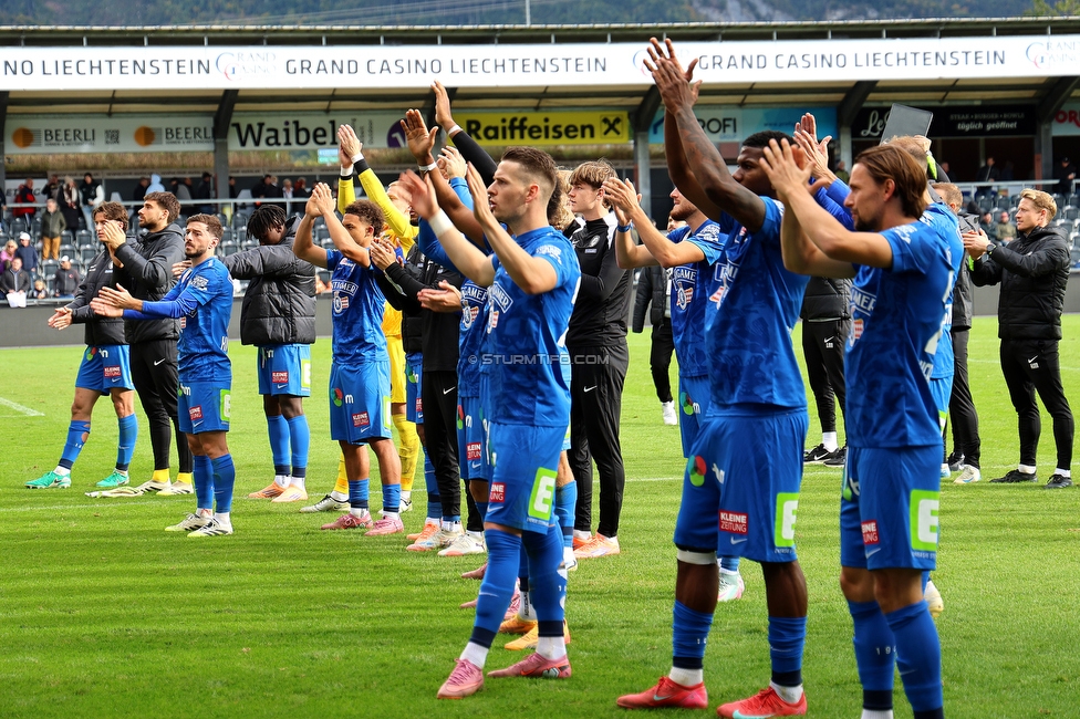 Altach - Sturm Graz
Oesterreichische Fussball Bundesliga, 9. Runde, SC Rheindorf Altach - SK Sturm Graz, Stadion Schnabelholz Altach, 05.10.2025. 

Foto zeigt die Mannschaft von Sturm
