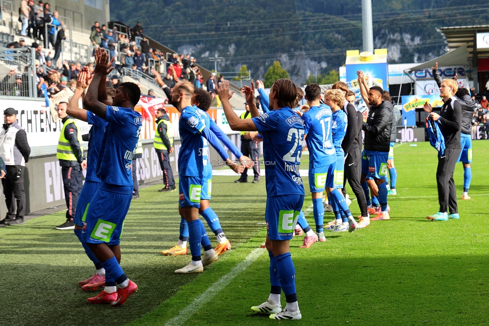Altach - Sturm Graz
Oesterreichische Fussball Bundesliga, 9. Runde, SC Rheindorf Altach - SK Sturm Graz, Stadion Schnabelholz Altach, 05.10.2025. 

Foto zeigt die Mannschaft von Sturm
