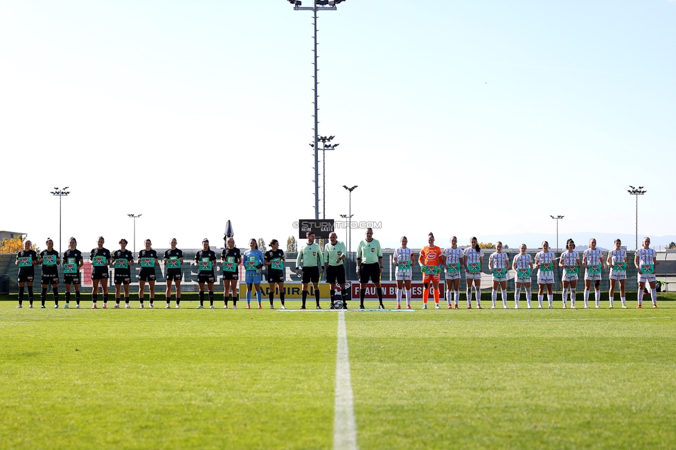 Sturm Damen - Altach
OEFB Frauen Bundesliga, 9. Runde, SK Sturm Graz Damen - SCR Altach, Trainingszentrum Messendorf, 12.10.2025. 

Foto zeigt die Mannschaft der Sturm Damen
