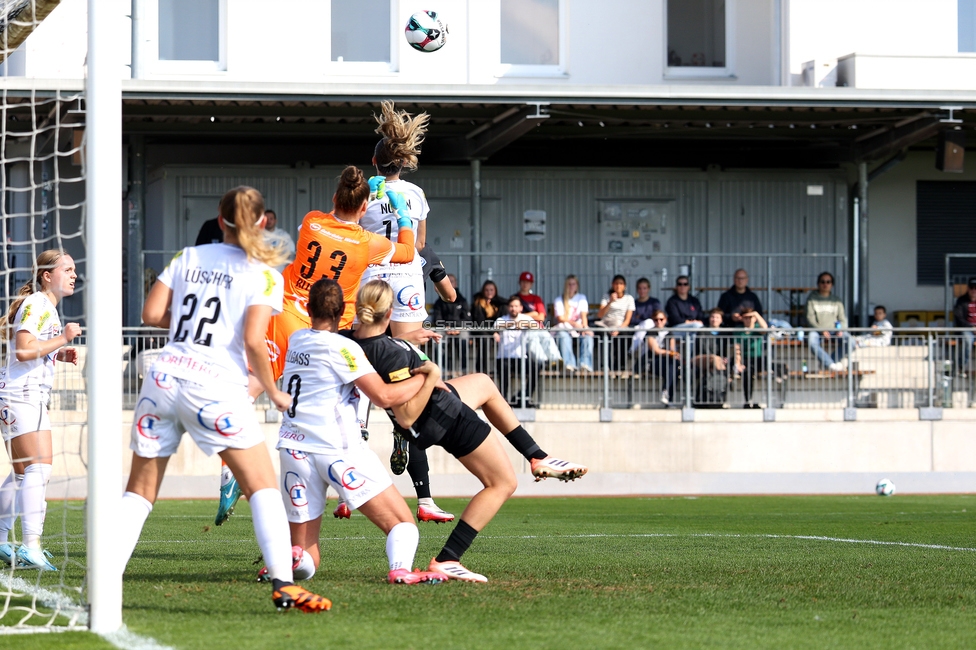 Sturm Damen - Altach
OEFB Frauen Bundesliga, 9. Runde, SK Sturm Graz Damen - SCR Altach, Trainingszentrum Messendorf, 12.10.2025. 

Foto zeigt Elisabeth Brandl (Sturm Damen)
