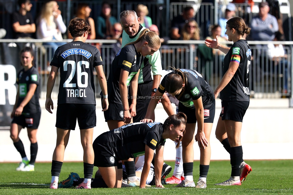 Sturm Damen - Altach
OEFB Frauen Bundesliga, 9. Runde, SK Sturm Graz Damen - SCR Altach, Trainingszentrum Messendorf, 12.10.2025. 

Foto zeigt die Mannschaft der Sturm Damen
