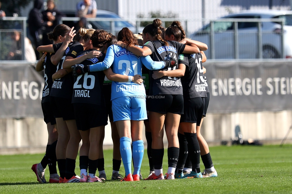Sturm Damen - Altach
OEFB Frauen Bundesliga, 9. Runde, SK Sturm Graz Damen - SCR Altach, Trainingszentrum Messendorf, 12.10.2025. 

Foto zeigt die Mannschaft der Sturm Damen

