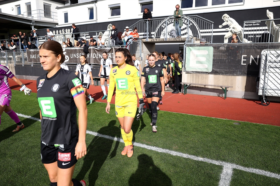Sturm Damen - LASK
OEFB Frauen Bundesliga, 10. Runde, SK Sturm Graz Damen - LASK, Trainingszentrum Messendorf, 18.10.2025. 

Foto zeigt die Mannschaft der Sturm Damen
