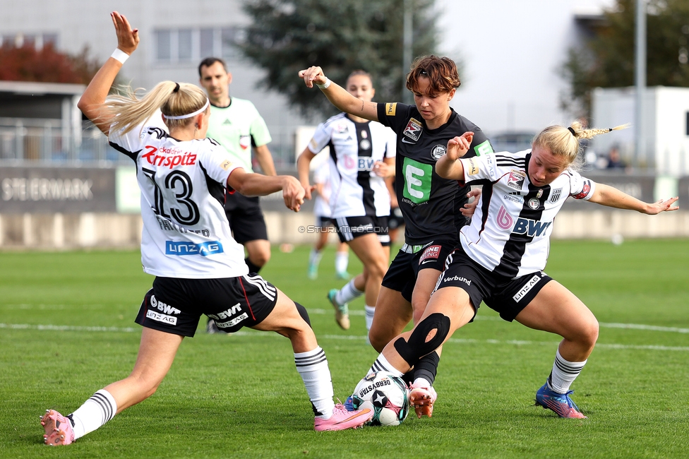 Sturm Damen - LASK
OEFB Frauen Bundesliga, 10. Runde, SK Sturm Graz Damen - LASK, Trainingszentrum Messendorf, 18.10.2025. 

Foto zeigt Leonie Christin Tragl (Sturm Damen)
