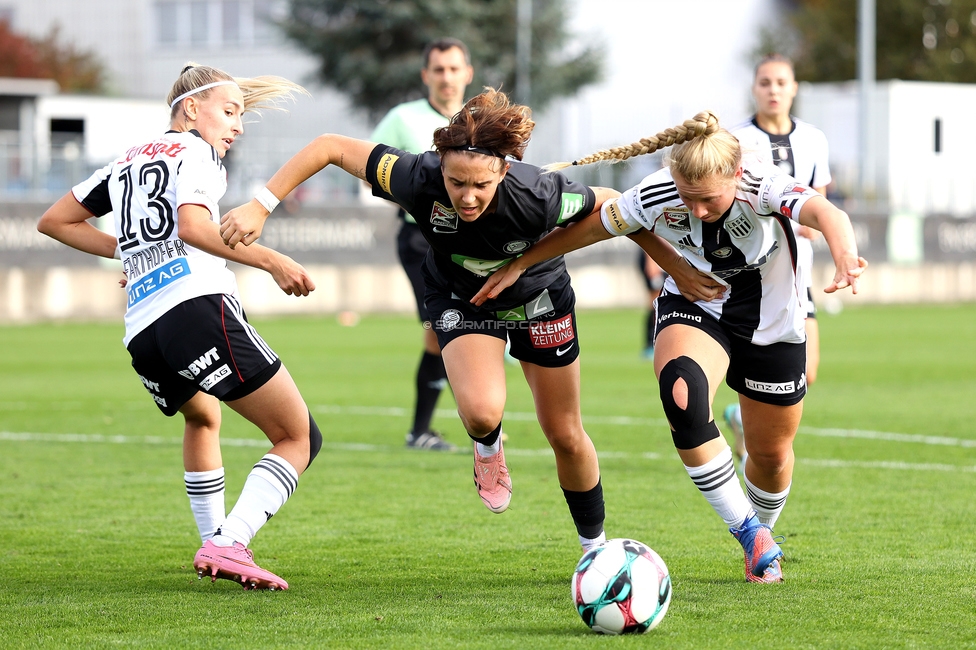 Sturm Damen - LASK
OEFB Frauen Bundesliga, 10. Runde, SK Sturm Graz Damen - LASK, Trainingszentrum Messendorf, 18.10.2025. 

Foto zeigt Leonie Christin Tragl (Sturm Damen)
