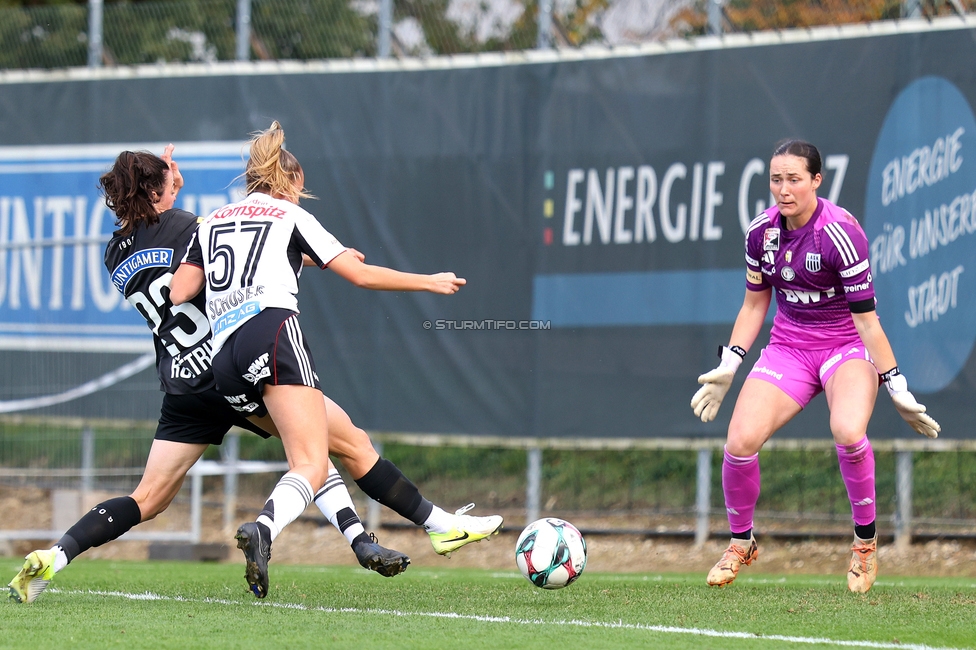 Sturm Damen - LASK
OEFB Frauen Bundesliga, 10. Runde, SK Sturm Graz Damen - LASK, Trainingszentrum Messendorf, 18.10.2025. 

Foto zeigt Zala Kustrin (Sturm Damen)
