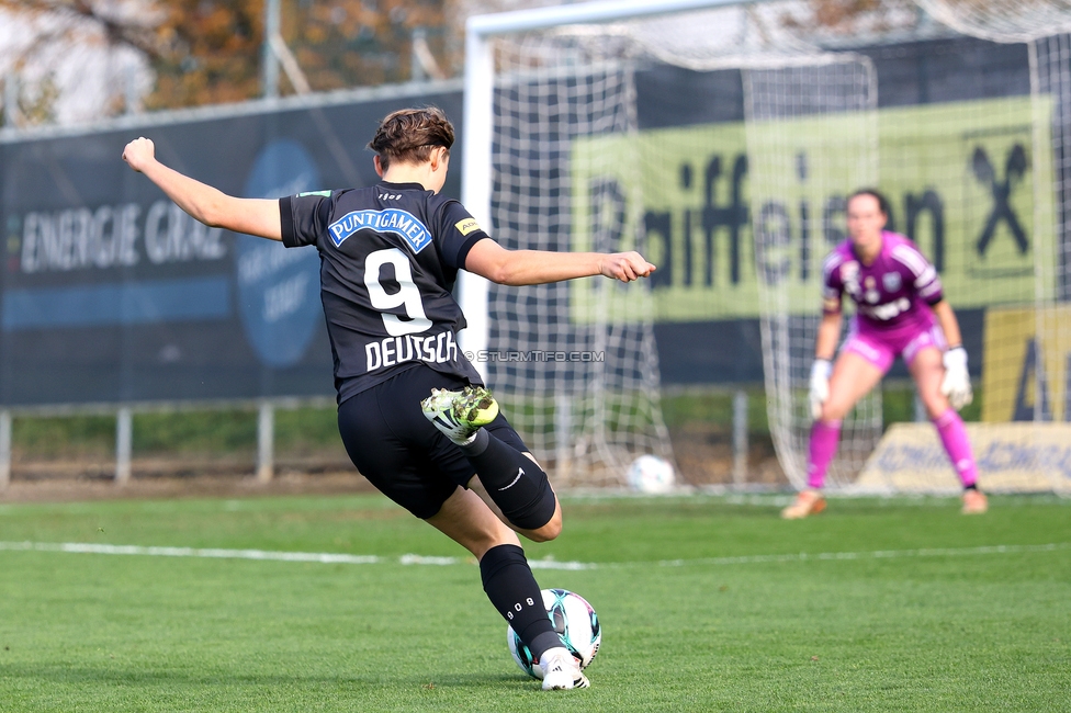 Sturm Damen - LASK
OEFB Frauen Bundesliga, 10. Runde, SK Sturm Graz Damen - LASK, Trainingszentrum Messendorf, 18.10.2025. 

Foto zeigt Pauline Deutsch (Sturm Damen)
