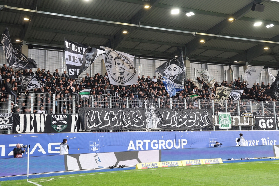 BW Linz - Sturm Graz
Oesterreichische Fussball Bundesliga, 10 Runde, FC Blau-Weiss Linz - SK Sturm Graz, Donauparkstadion Linz, 19.10.2025. 

Foto zeigt Fans von Sturm
Schlüsselwörter: repression