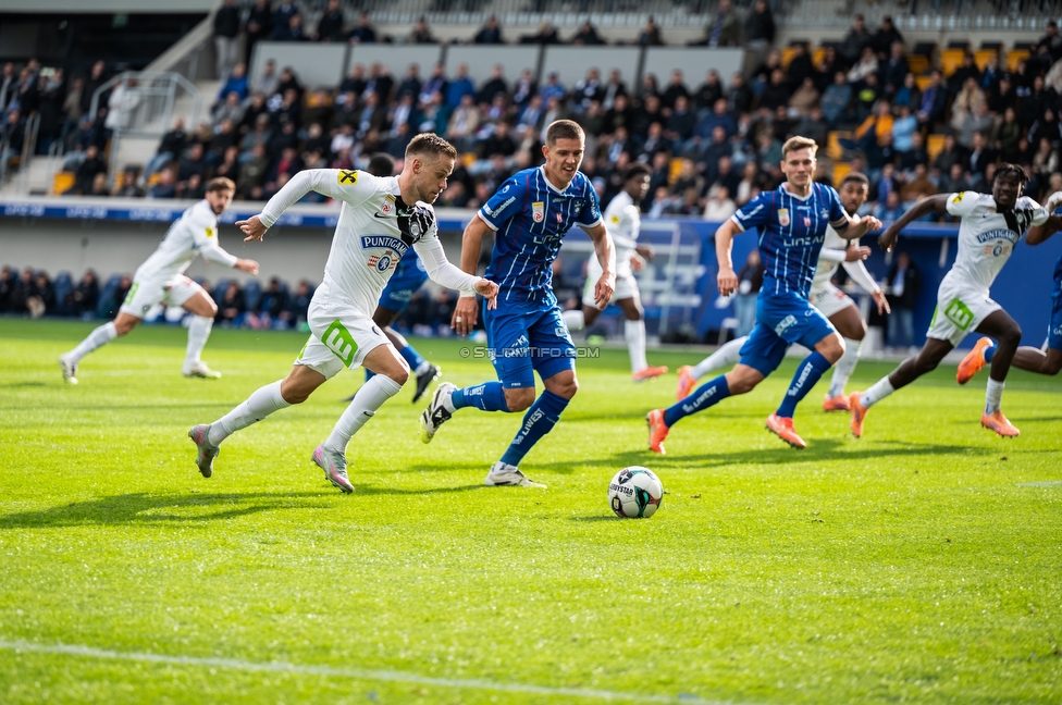 BW Linz - Sturm Graz
Oesterreichische Fussball Bundesliga, 10 Runde, FC Blau-Weiss Linz - SK Sturm Graz, Donauparkstadion Linz, 19.10.2025. 

Foto zeigt Tomi Horvat (Sturm)
