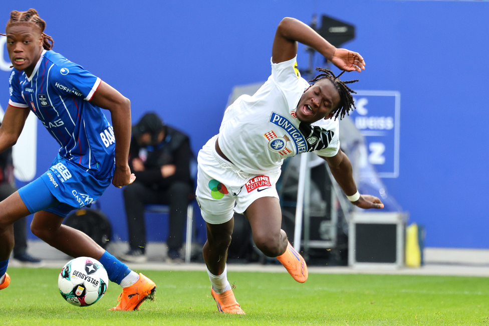 BW Linz - Sturm Graz
Oesterreichische Fussball Bundesliga, 10 Runde, FC Blau-Weiss Linz - SK Sturm Graz, Donauparkstadion Linz, 19.10.2025. 

Foto zeigt Seedy Jatta (Sturm)

