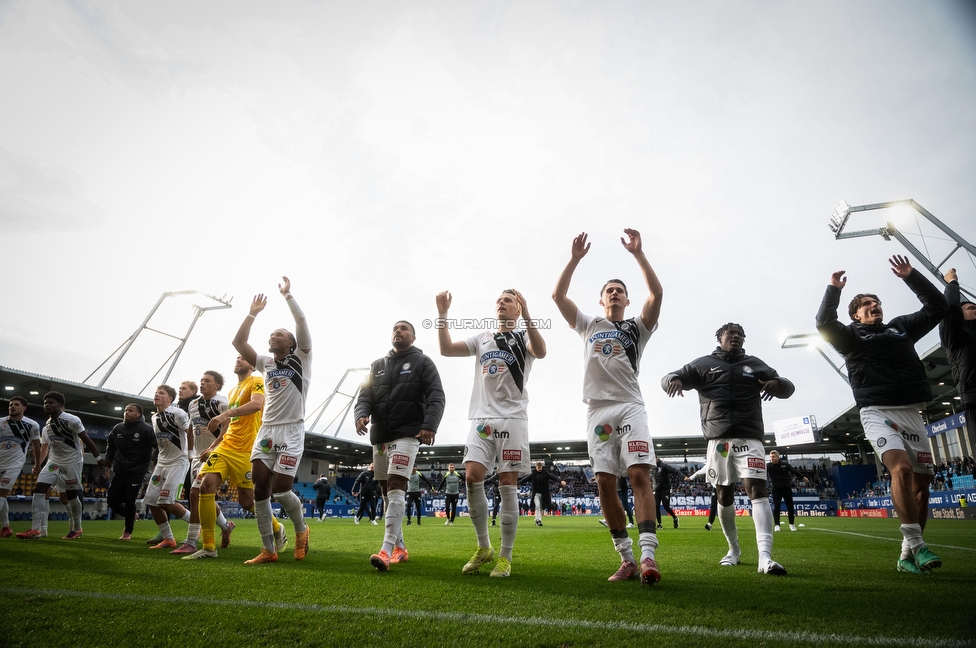 BW Linz - Sturm Graz
Oesterreichische Fussball Bundesliga, 10 Runde, FC Blau-Weiss Linz - SK Sturm Graz, Donauparkstadion Linz, 19.10.2025. 

Foto zeigt die Mannschaft von Sturm
