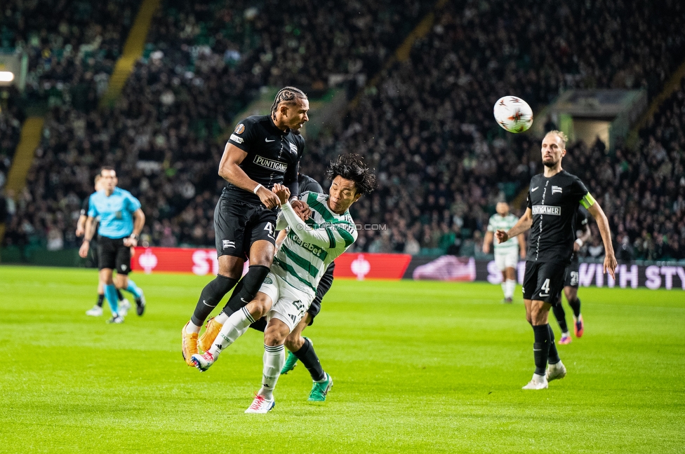 Celtic Glasgow - Sturm Graz
UEFA Europa League Gruppenphase 3. Spieltag, Celtic Glasgow - SK Sturm Graz, Celtic Park Glasgow, 23.10.2025. 

Foto zeigt Emanuel Aiwu (Sturm)
