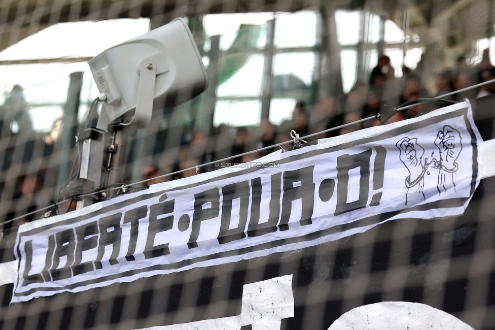 Sturm Graz - Wolfsberg
Oesterreichische Fussball Bundesliga, 11. Runde, SK Sturm Graz - Wolfsberger AC, Stadion Liebenau Graz, 26.10.2025. 

Foto zeigt Fans von Sturm
Schlüsselwörter: bastion