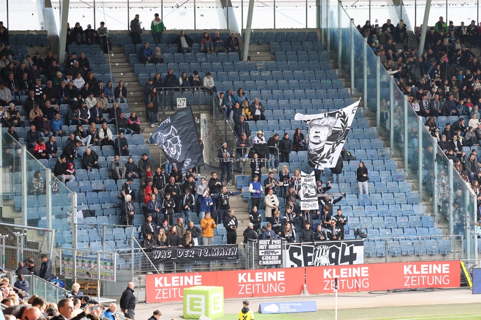 Sturm Graz - Wolfsberg
Oesterreichische Fussball Bundesliga, 11. Runde, SK Sturm Graz - Wolfsberger AC, Stadion Liebenau Graz, 26.10.2025. 

Foto zeigt Fans von Wolfsberg
