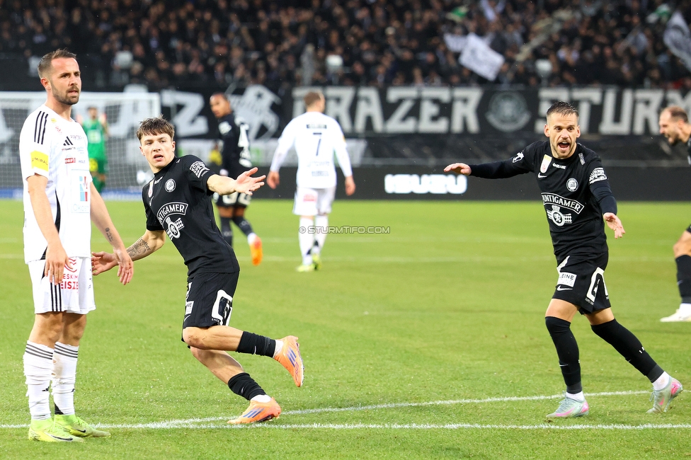 Sturm Graz - Wolfsberg
Oesterreichische Fussball Bundesliga, 11. Runde, SK Sturm Graz - Wolfsberger AC, Stadion Liebenau Graz, 26.10.2025. 

Foto zeigt Filip Jan Roza (Sturm)
Schlüsselwörter: torjubel