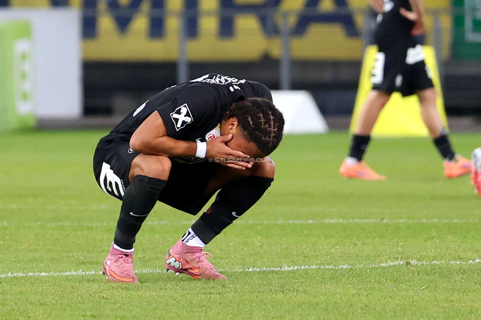Sturm Graz - Wolfsberg
Oesterreichische Fussball Bundesliga, 11. Runde, SK Sturm Graz - Wolfsberger AC, Stadion Liebenau Graz, 26.10.2025. 

Foto zeigt Emanuel Aiwu (Sturm)
