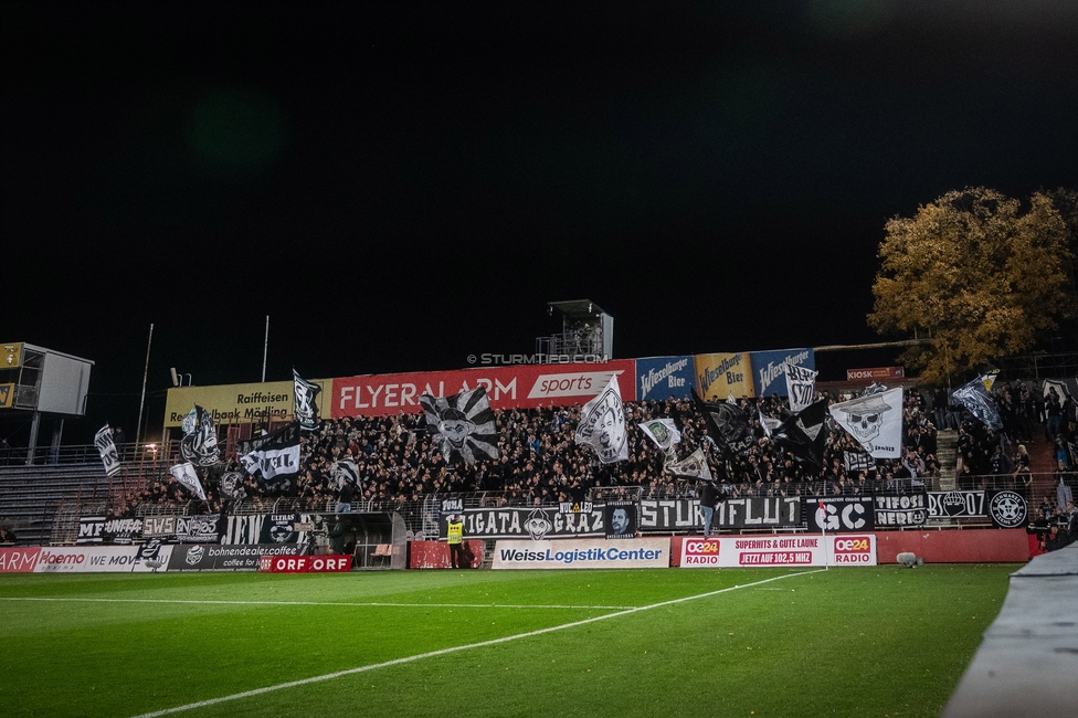 Admira - Sturm Graz
OEFB Cup Achtelfinale, Admira Wacker - SK Sturm Graz, Stadion Suedstadt Maria Enzersdorf, 29.10.2025. 

Foto zeigt Fans von Sturm
