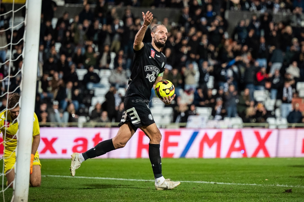 Admira - Sturm Graz
OEFB Cup Achtelfinale, Admira Wacker - SK Sturm Graz, Stadion Suedstadt Maria Enzersdorf, 29.10.2025. 

Foto zeigt Jon Gorenc-Stankovic (Sturm)

