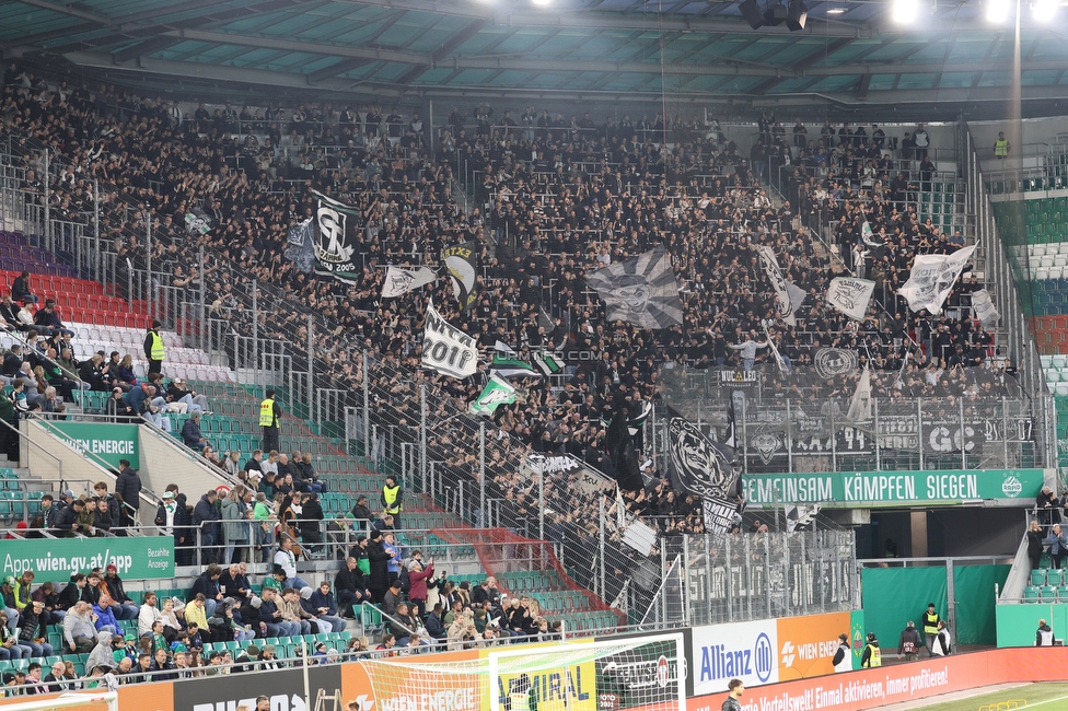 Rapid Wien - Sturm Graz
Oesterreichische Fussball Bundesliga, 12. Runde, SK Rapid Wien - SK Sturm Graz, Weststadion Wien, 02.11.2025. 

Foto zeigt Fans von Sturm
