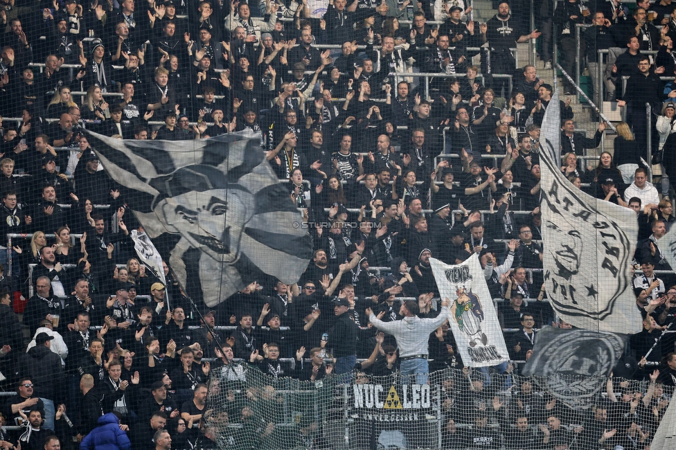 Rapid Wien - Sturm Graz
Oesterreichische Fussball Bundesliga, 12. Runde, SK Rapid Wien - SK Sturm Graz, Weststadion Wien, 02.11.2025. 

Foto zeigt Fans von Sturm
