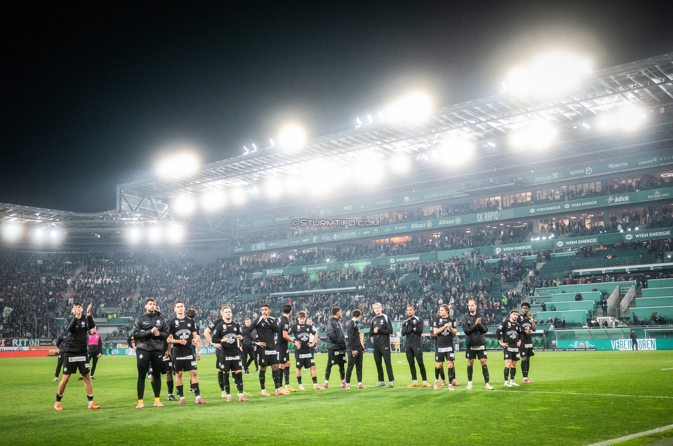 Rapid Wien - Sturm Graz
Oesterreichische Fussball Bundesliga, 12. Runde, SK Rapid Wien - SK Sturm Graz, Weststadion Wien, 02.11.2025. 

Foto zeigt die Mannschaft von Sturm
