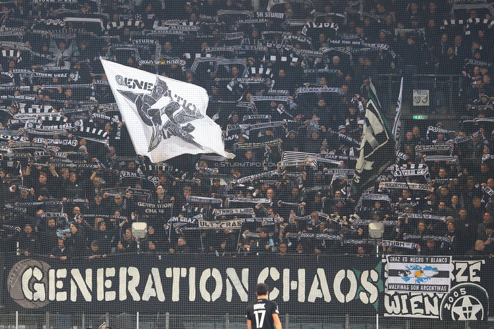 Sturm Graz - Nottingham
UEFA Europa League Gruppenphase 4. Spieltag, SK Sturm Graz - Nottingham Forest, Stadion Liebenau Graz, 06.11.2025. 

Foto zeigt Fans von Sturm
