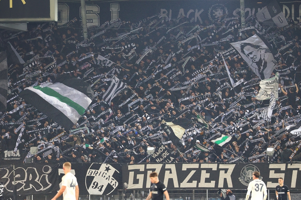 Sturm Graz - Nottingham
UEFA Europa League Gruppenphase 4. Spieltag, SK Sturm Graz - Nottingham Forest, Stadion Liebenau Graz, 06.11.2025. 

Foto zeigt Fans von Sturm
