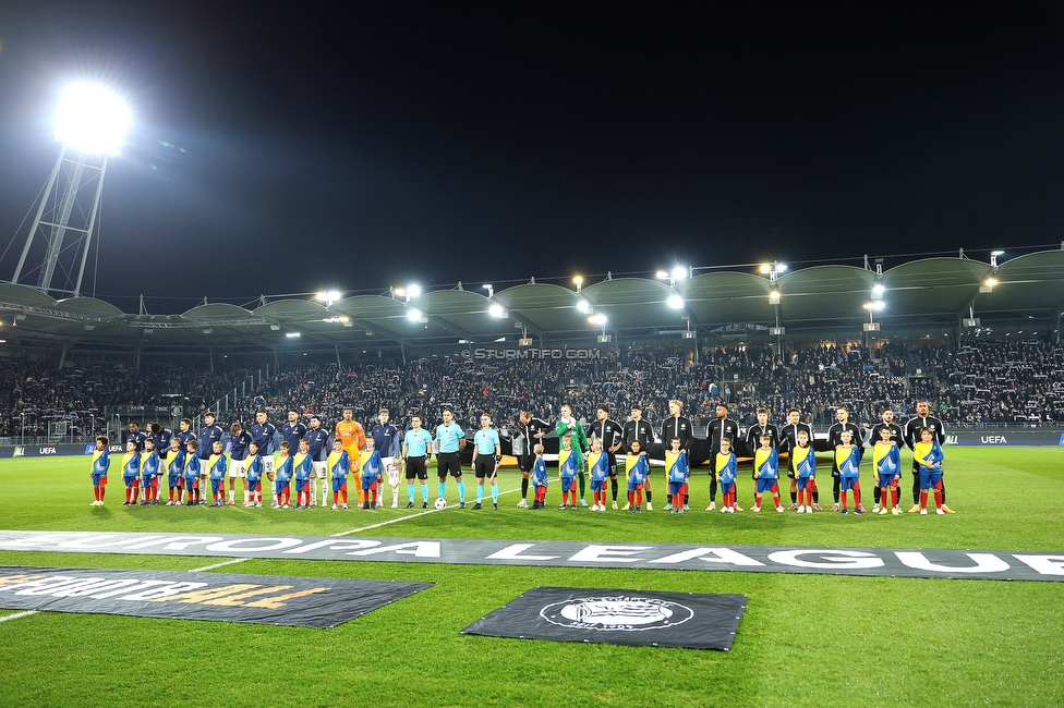 Sturm Graz - Nottingham
UEFA Europa League Gruppenphase 4. Spieltag, SK Sturm Graz - Nottingham Forest, Stadion Liebenau Graz, 06.11.2025. 

Foto zeigt die Mannschaft von Sturm
