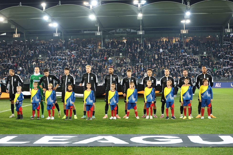 Sturm Graz - Nottingham
UEFA Europa League Gruppenphase 4. Spieltag, SK Sturm Graz - Nottingham Forest, Stadion Liebenau Graz, 06.11.2025. 

Foto zeigt die Mannschaft von Sturm

