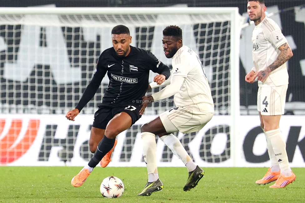 Sturm Graz - Nottingham
UEFA Europa League Gruppenphase 4. Spieltag, SK Sturm Graz - Nottingham Forest, Stadion Liebenau Graz, 06.11.2025. 

Foto zeigt Maurice Maximilian Malone (Sturm)
