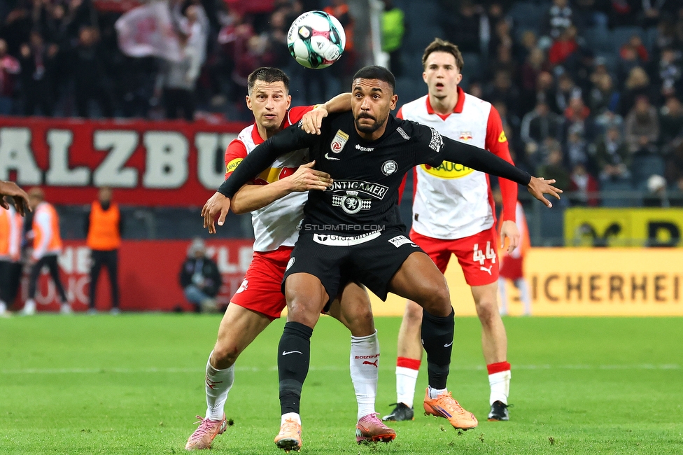 Sturm Graz - RB Salzburg
Oesterreichische Fussball Bundesliga, 13. Runde, SK Sturm Graz - FC RB Salzburg, Stadion Liebenau Graz, 09.11.2025. 

Foto zeigt Maurice Malone (Sturm)
