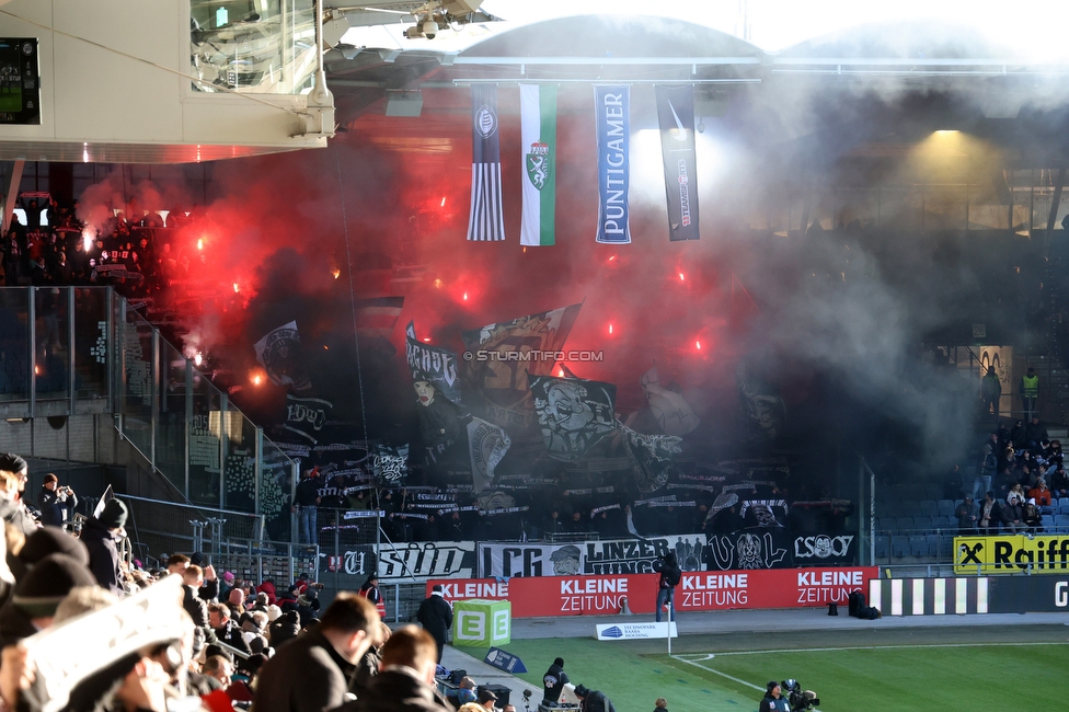 Sturm Graz - LASK
Oesterreichische Fussball Bundesliga, 14. Runde, SK Sturm Graz - LASK, Stadion Liebenau Graz, 23.11.2025. 

Foto zeigt Fans von LASK
