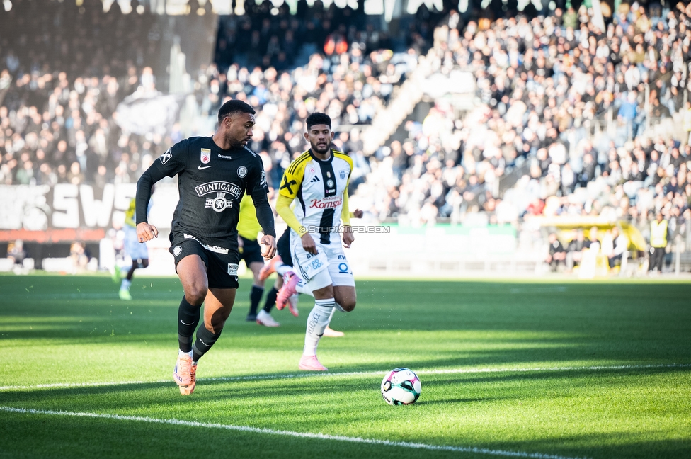 Sturm Graz - LASK
Oesterreichische Fussball Bundesliga, 14. Runde, SK Sturm Graz - LASK, Stadion Liebenau Graz, 23.11.2025. 

Foto zeigt Maurice Malone (Sturm)
