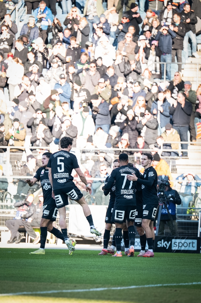 Sturm Graz - LASK
Oesterreichische Fussball Bundesliga, 14. Runde, SK Sturm Graz - LASK, Stadion Liebenau Graz, 23.11.2025. 

Foto zeigt Otar Kiteishvili (Sturm)
Schlüsselwörter: torjubel