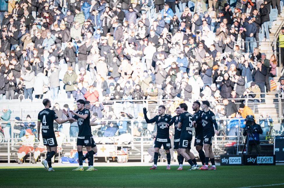 Sturm Graz - LASK
Oesterreichische Fussball Bundesliga, 14. Runde, SK Sturm Graz - LASK, Stadion Liebenau Graz, 23.11.2025. 

Foto zeigt Otar Kiteishvili (Sturm)
Schlüsselwörter: torjubel