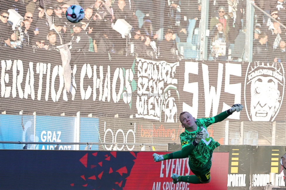 Sturm Graz - LASK
Oesterreichische Fussball Bundesliga, 14. Runde, SK Sturm Graz - LASK, Stadion Liebenau Graz, 23.11.2025. 

Foto zeigt Oliver Christensen (Sturm)
