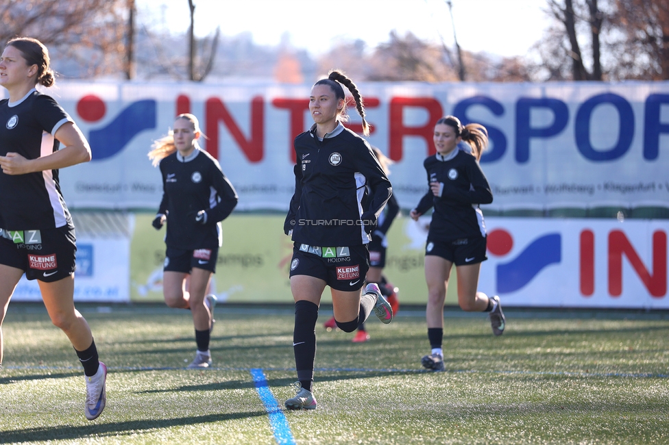 Sturm Damen - Suedburgenland Hartberg
OEFB Frauen Bundesliga, 13. Runde, SK Sturm Graz Damen - SpG Suedburgenland TSV Hartberg, Koralmstadion Deutschlandsberg, 23.11.2025. Foto zeigt Stefanie Grossgasteiger (Sturm Damen)
