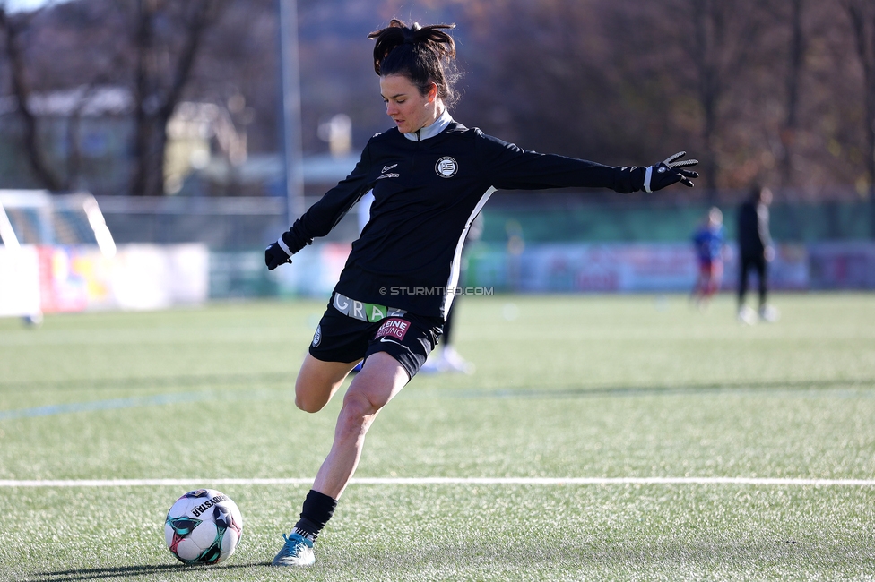 Sturm Damen - Suedburgenland Hartberg
OEFB Frauen Bundesliga, 13. Runde, SK Sturm Graz Damen - SpG Suedburgenland TSV Hartberg, Koralmstadion Deutschlandsberg, 23.11.2025. Foto zeigt Zala Kustrin (Sturm Damen)
