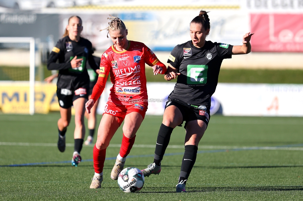 Sturm Damen - Suedburgenland Hartberg
OEFB Frauen Bundesliga, 13. Runde, SK Sturm Graz Damen - SpG Suedburgenland TSV Hartberg, Koralmstadion Deutschlandsberg, 23.11.2025. Foto zeigt Stefanie Grossgasteiger (Sturm Damen)
