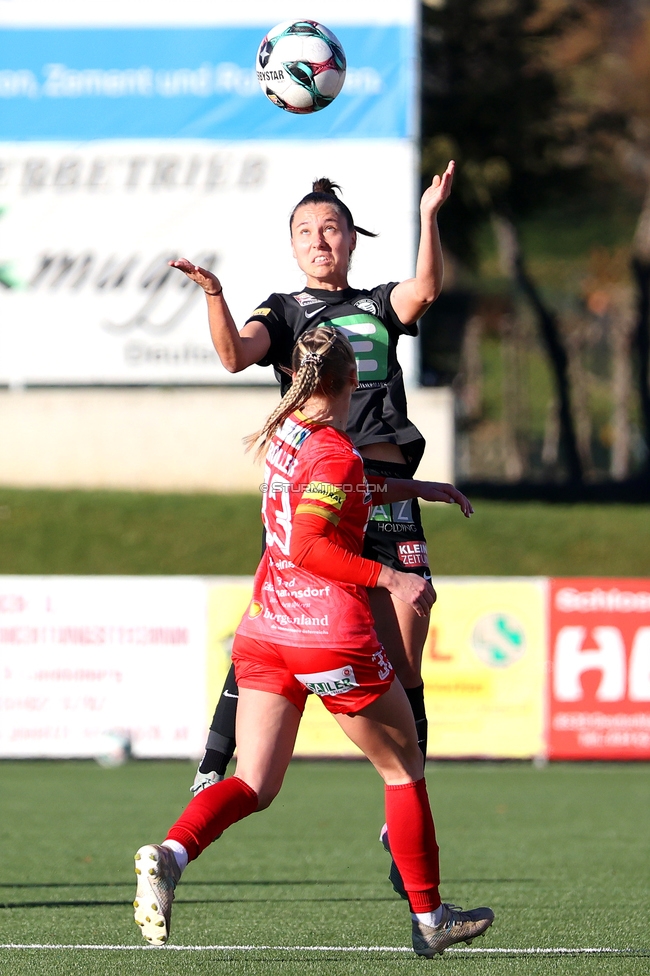 Sturm Damen - Suedburgenland Hartberg
OEFB Frauen Bundesliga, 13. Runde, SK Sturm Graz Damen - SpG Suedburgenland TSV Hartberg, Koralmstadion Deutschlandsberg, 23.11.2025. Foto zeigt Stefanie Grossgasteiger (Sturm Damen)
