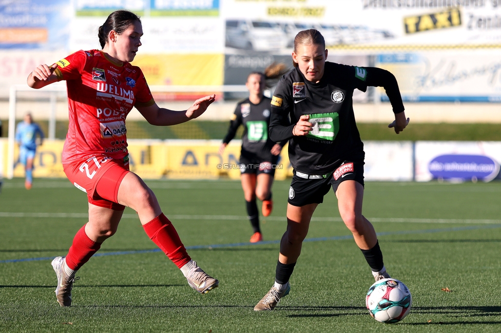 Sturm Damen - Suedburgenland Hartberg
OEFB Frauen Bundesliga, 13. Runde, SK Sturm Graz Damen - SpG Suedburgenland TSV Hartberg, Koralmstadion Deutschlandsberg, 23.11.2025. Foto zeigt Lena Breznik (Sturm Damen)

